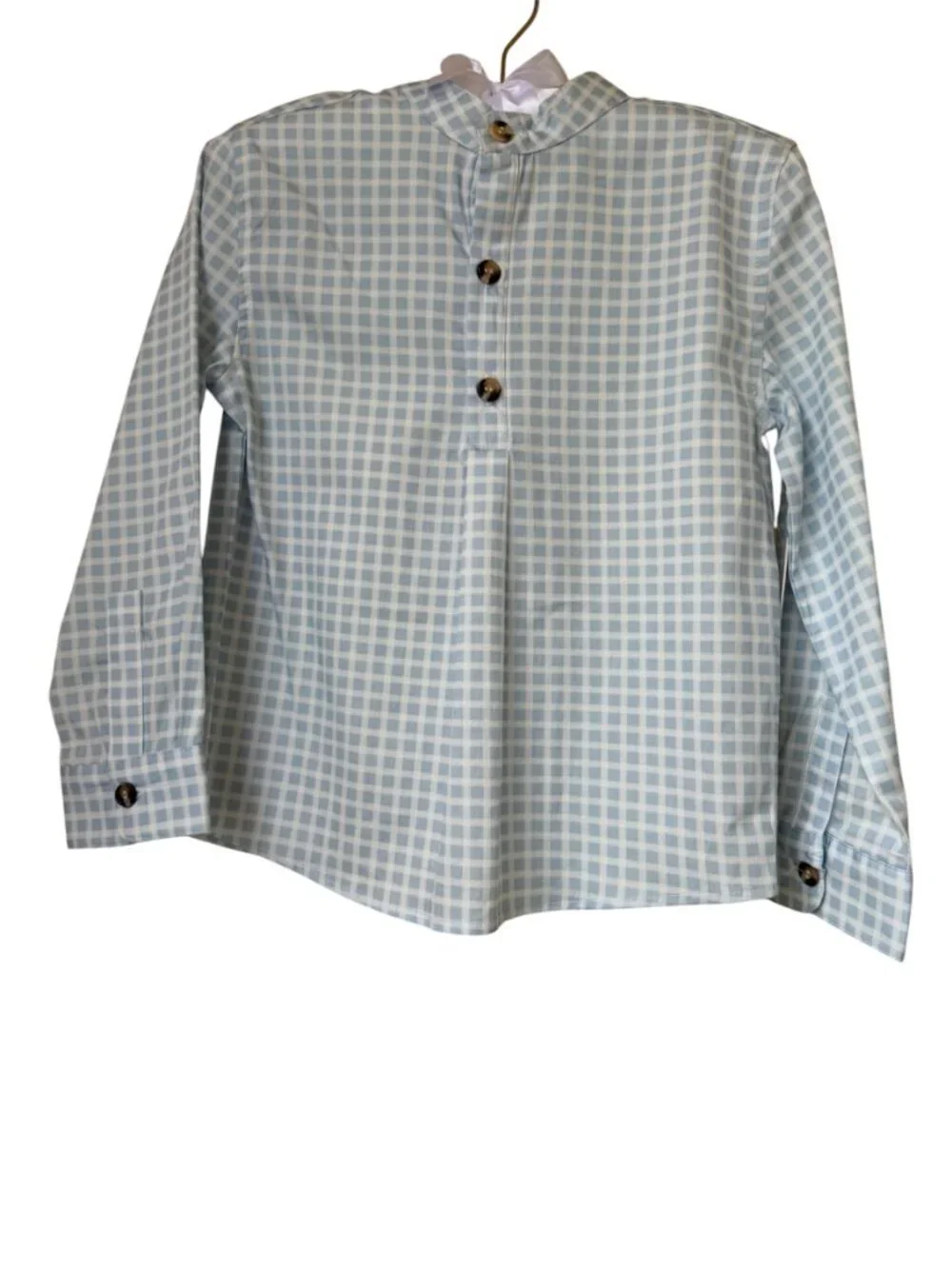 Edgehill Collection Boys Plaid Light Blue Shirt and Pants Set NWT